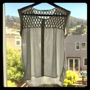 Cage top white blouse